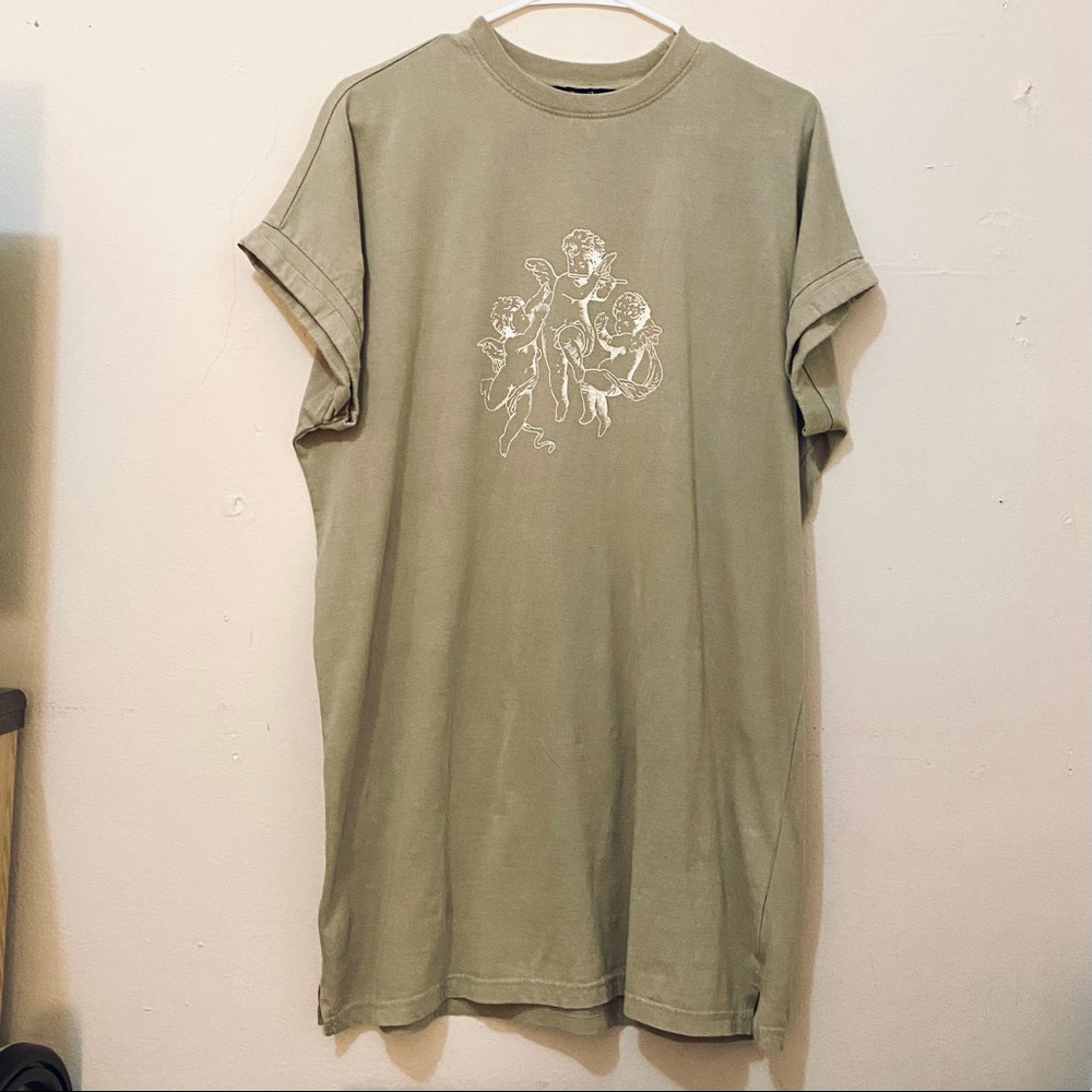 Forever 21 M Angel Graphic T-shirt dress